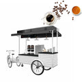 American Towable Beverage Popcorn Cupcake Sidecar Food Cart Customized Antique Hot Food Cart With Fryer Griddle Refrigerator