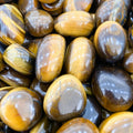 Tiger Eye Oval Tumbled Stone for Reiki Natural Crystal Healing Stones  Quartz for DIY Jewelry