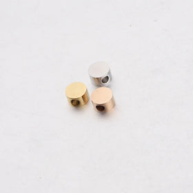 5mm DIY Custom Jewelry Findings Accessories Making Blank Stainless Steel Round Pendant Charm Beads Spacer for Necklace Bracelet