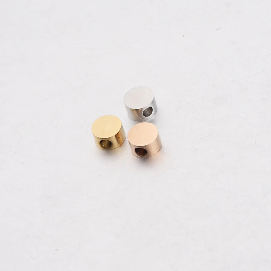5mm DIY Custom Jewelry Findings Accessories Making Blank Stainless Steel Round Pendant Charm Beads Spacer for Necklace Bracelet