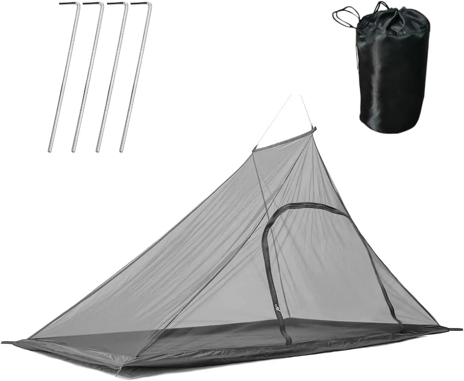 Portable Double Person Outdoor Automatic Mesh Tent Foldable Mosquito-Proof Bottom Triangle for Hiking Travel Camping