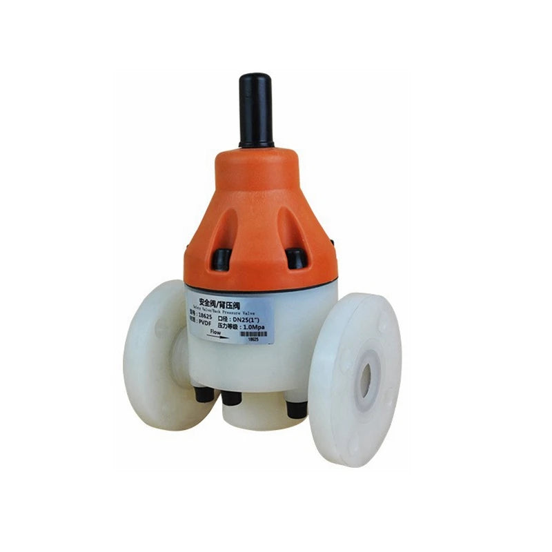 China High Quality 1/2 to 2-1/2 Inch Pvdf Pvc Back Pressure Valve Flange End Pvc Compact Back Pressure Relief Valve