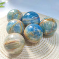 Natural Crystal Sphere  Healing Gemstone Blue Onyx Ball for Home Decoration
