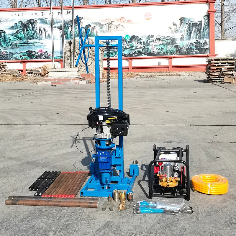 New Portable Handheld Gasoline Core Drilling Rig with Gearbox Pump Motor & Bearing for Soil Sample Survey Max 25m Depth