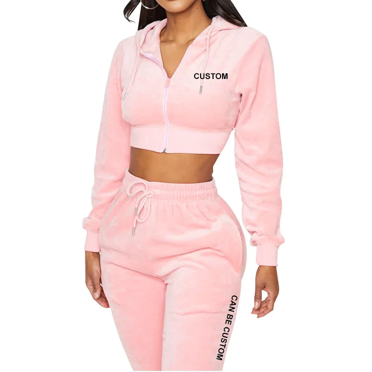High Quality Women's Two-Piece Crop Top Swimsuit 100% Cotton Eco-Friendly Solid Pattern Custom Logo for Spring Season