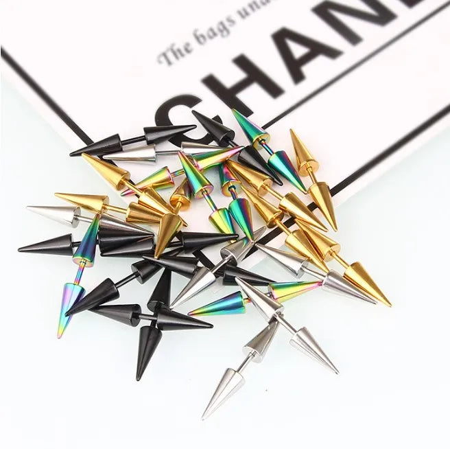 Titanium Steel Screw Piercing Ear Studs Stainless Steel Earrings Men Women Jewelry Earring