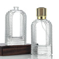 Luxury Custom Made Mini Square Glass Perfume Bottles 100ml 50ml Empty with Pump Sprayer Lid for Small Size Fragrance Packaging