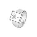 Wholesale 925 Sterling Silver Vintage Palm Tree Oxidized Men's Ring Rock Punk Men's Rhodium Plated Ring Genuine No Fading
