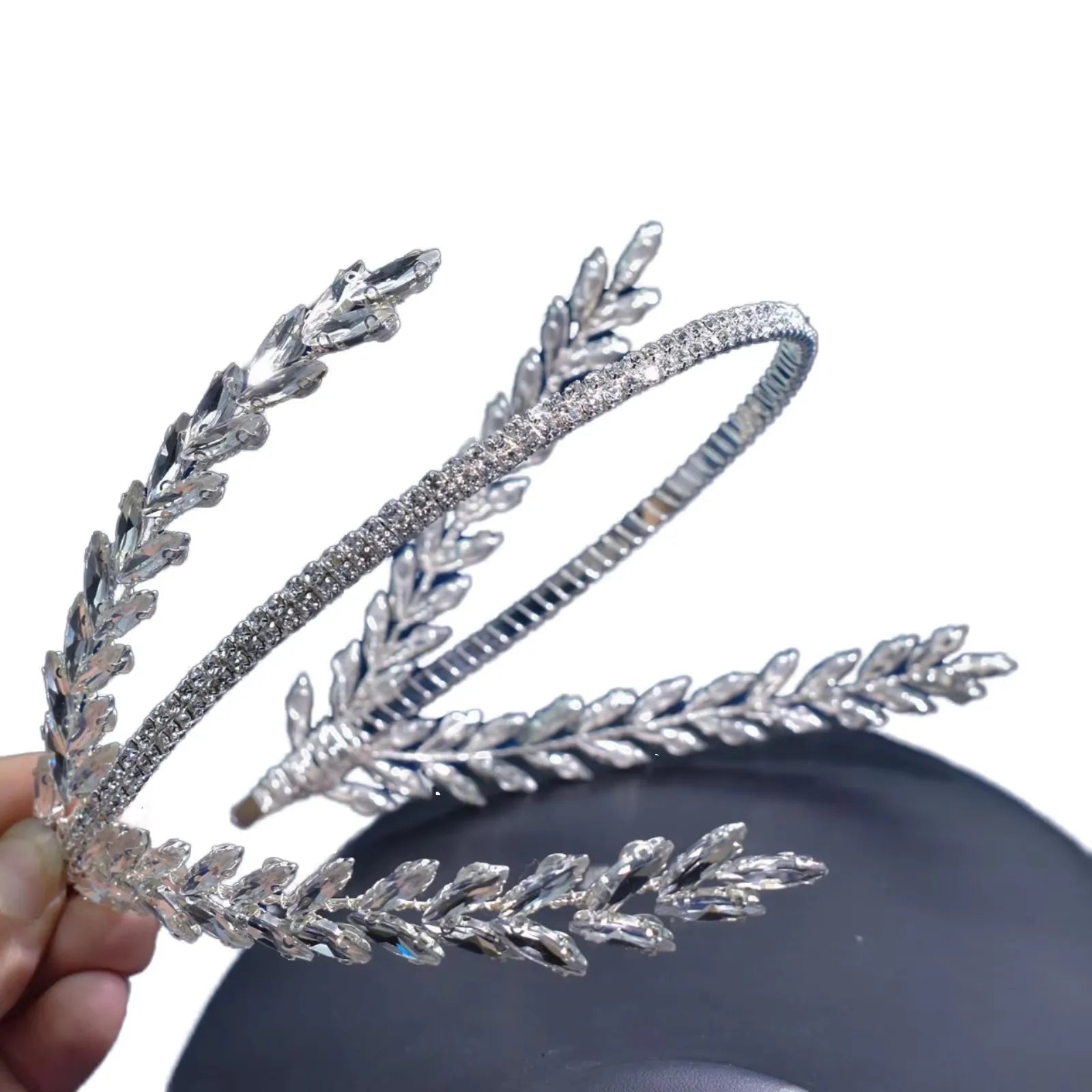 ROMANTIC Wedding Headband Rhinestones Bridal Crystal Headpiece Bridal Hair Accessories