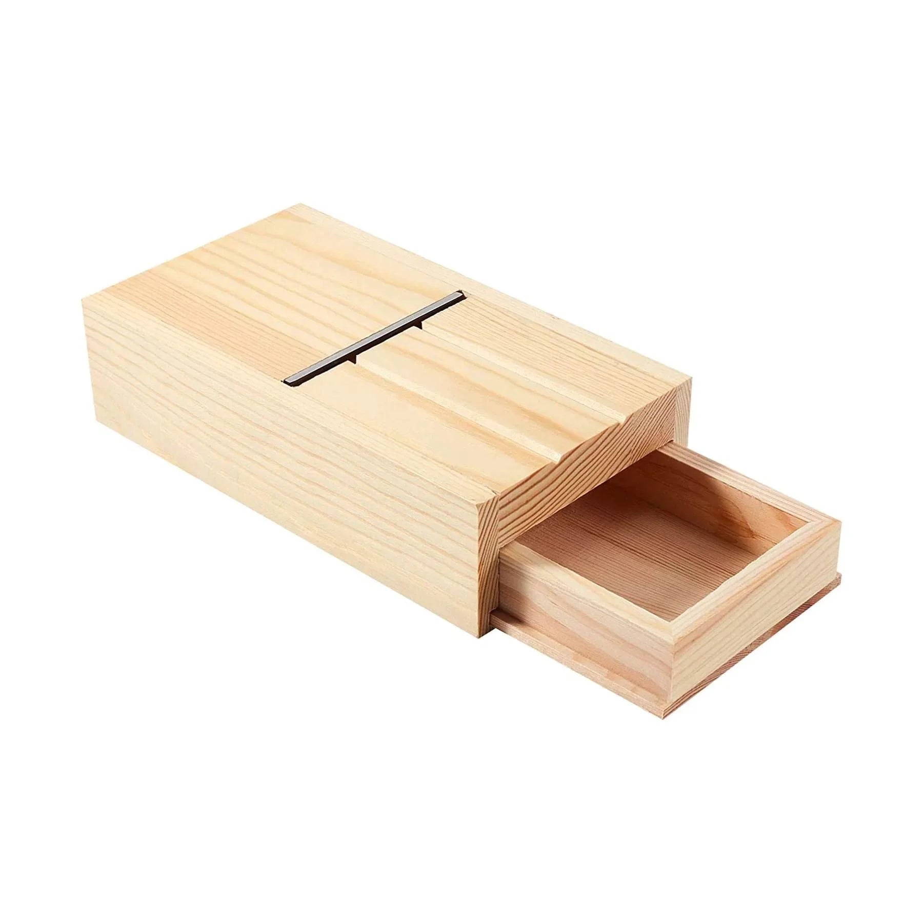 New Arrival Eco-friendly Handmade Soap Making Tool Wooden Box Soap Cutter Trimmer with Drawer