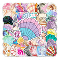 Vi- 50pcs Die Cut  Shell Sticker Pack for Kids Laptop Phone  Skateboard Suitcase Vinyl  Random Decorative Stickers
