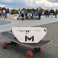 Hip Hop Large Adult Unisex Waterproof Zipper Canvas Waist Bag Teenager Outdoor Black White Fanny Pack