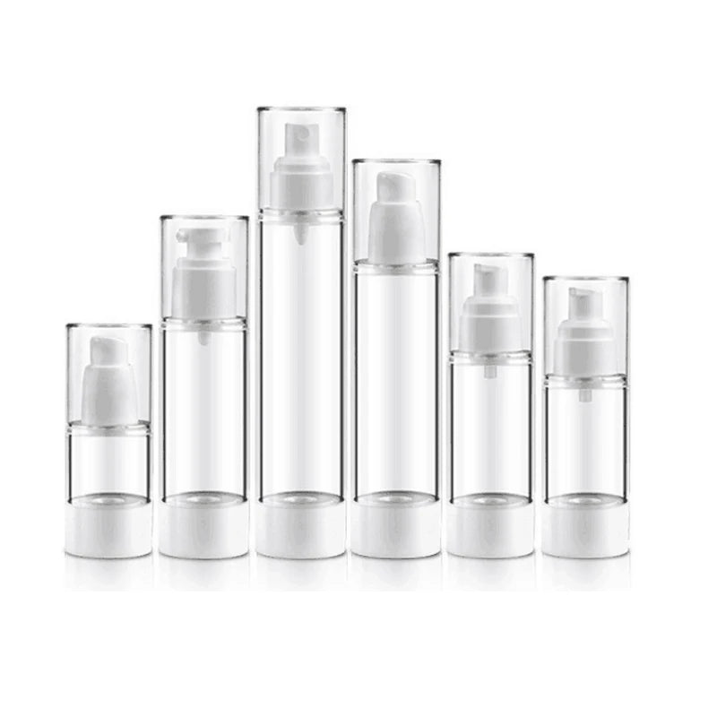 Cosmetic Cream Airless Pump Lotion Bottle 15ml-120ml for Clear Frosted White Black Screen Printing for Skin Care Serum