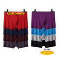 Mid-Waist Sports Factory Direct Wholesale Logo Solid Breathable Boxers Brief Men's Underwear Plus Size Trunks for Men