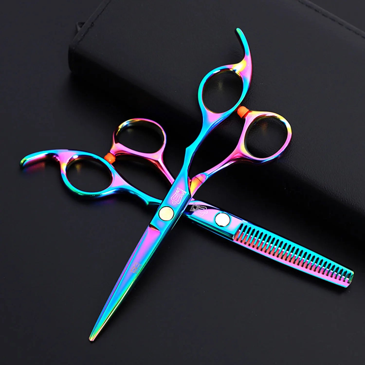 Professional Colorful Stainless Steel New Fashion Design Flat Barber Scissors