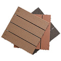 Export WPC Interlocking Decking Tiles with Click System Outdoor Use 12 Slats Design Best Quality