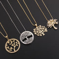 2024 Hot Sale 18k Gold Plated Brass Necklace Fashion Ice Out Cz Zircon Diamond Tree of Life Necklace