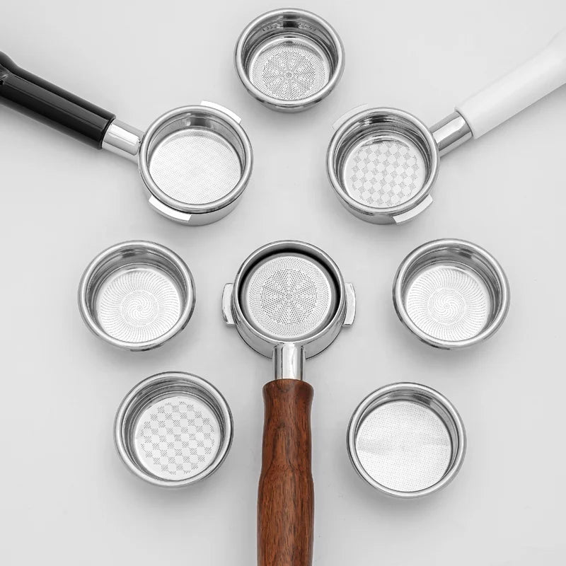 49mm 51mm 54mm 58mm E61 1644 Pcs Holes New Precise Stainless Steel Espresso Coffee Powder Bowl Measuring Cup Filter