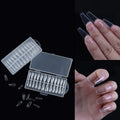 Artificial Fingernails 12 Sizes Full Cover Acrylic Nail Tips 240pcs/Box Private Label Soft Gel False Tips for Nail Art Salon