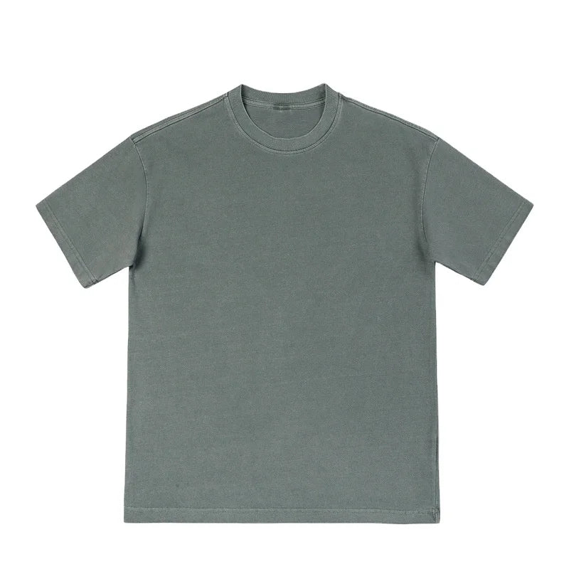 2024 New Tshirt for Men Wholesale Best Quality Quality Heavyweight Acid Wash Tee Custom DTG Print 260 Gsm Custom t Shirt