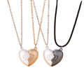 Romantic Couple Jewelry for Lover Crown Stitching Magnetic Necklace Heart Pendant Necklace Puzzle Necklace for Men Women