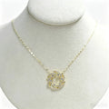 Custom 18K Gold Wreath Necklace Real Gold Snowflake Pendant with Zircon Dainty Fine Jewelry Christmas Gift for Women Girl