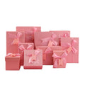 Custom Design Logo Luxury Perfume Lipstick Box With Ribbon Bow Tie Flower Pink Gift Box Jewelry Wedding Supplies Packaging Boxes
