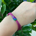 Ladies Fashion Waterproof Bracelet Stainless Steel Magnetic Buckle Bangle Wire Rope Bracelet