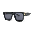Retro Trend Model Shades Brand Women Thick Rectangle Sunglasses Luxury Square Ladies Men Sun Eyewear