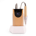 Misbeauty Full Metal Rechargeable 35000 RPM Golden Electric Nail File Brushless 85W Wireless Portable Nail Drill Machine