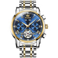 OLEVS 6607 Fashion Sports  Waterproof Automatic Moon OEM Watch  Mechanical Watches Luxury Tourbillon Mens Wrist Watches