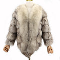 Customizable  Fur  Coat Fox Fur Coats for Women Patchwork Fox Fur