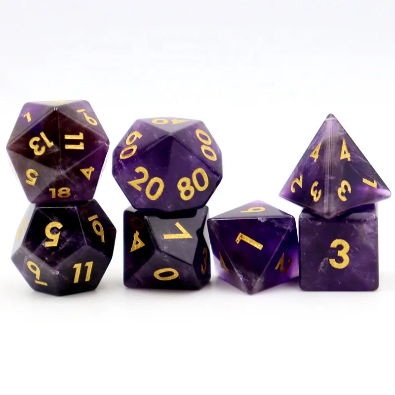 RPG Dice Set Dnd Gemstone Custom Dice Set Polyhedral