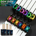 JTING Unique 10D Cat Eye Gel Sparkle Firework Effect 12colors Magnet Diamonds Cat Eye Gel Nail Polish Set OEM Private Label
