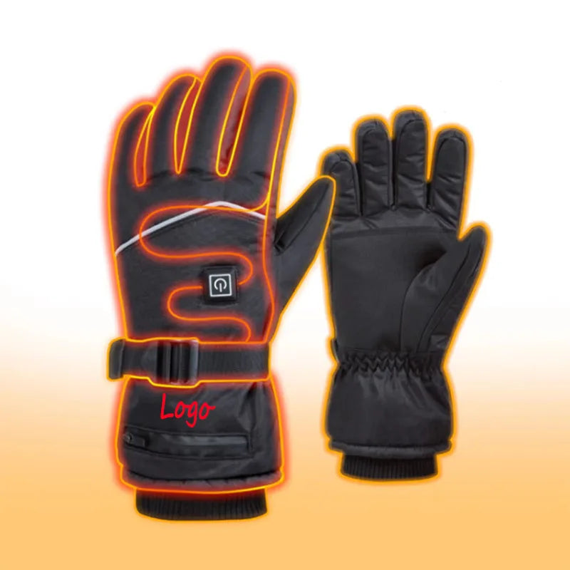 Heated Ski Gloves Winter Warm Snowboard Waterproof Heat Glove Heated Rechargeable Gloves Lithium Batter