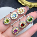 Factory Supply 925 Sterling Silver 5A Cubic Zirconia Diopside Classic Prong Setting Women's Engagement Ring