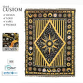 LOW MOQ Custom Bohemian Blanket Throws  Sofa Cover Blanket with Boho Ethnic Beach Throw Rugs