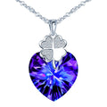Wholesale Custom Dainty 925 Sterling Silver Crystal Heart Pendant Necklace for Women
