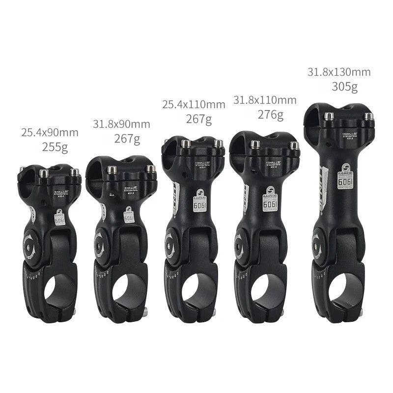 ZOYOSPORTS Aluminum Alloy Mountain Bike Adjustable Angle Stem 25.4~31.8mm Adjustable Stem