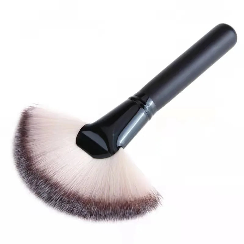 Custom logo Large Fan Makeup Brush Cosmetic Fan Brushes
