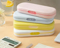 Large Capacity Double Layer Stationery Box Cute Simple Macaron Design Pencil Case for Students Convenient Student Pencil Case