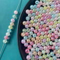 8MM Shiny Mixed Color Round Acrylic Beads for Phone Strap Keychain Making Spacer Beads