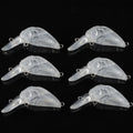 DORISEA G12 6cm 6.5g Unpainted Plastic Hard Artificial Minnow Popper VIB Crankbait Fishing Lure for Lake Use