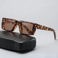 Personalized Unisex Fashion Sunglasses Brown Sum Glasses Leopard Print Top Square Sun Glasses Shades Men Women Sunglasses