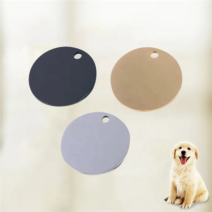 Wholesale Engraved Stainless Steel Round Name Metal logo Tag
