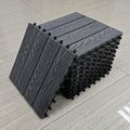 Modern 22mm WPC DIY Interlocking Decking Tiles Oak Wood Composite Embossing for Outdoor Garage Terrace Tiles for Exterior