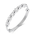 G2225 Wholesale Women Anti Stress Adjustable Fidget Rotating Plum Blossom Beads Anxiety Fashion Jewelry Bracelets & Bangles