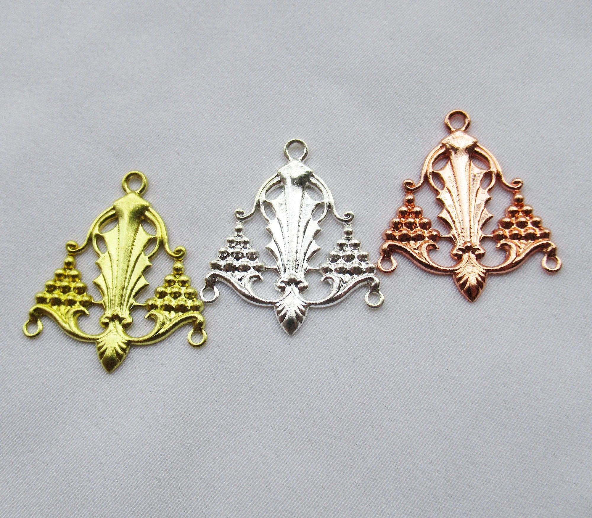Balance Scale Filigree Stamping 23x27mm Brass Plated Findings
