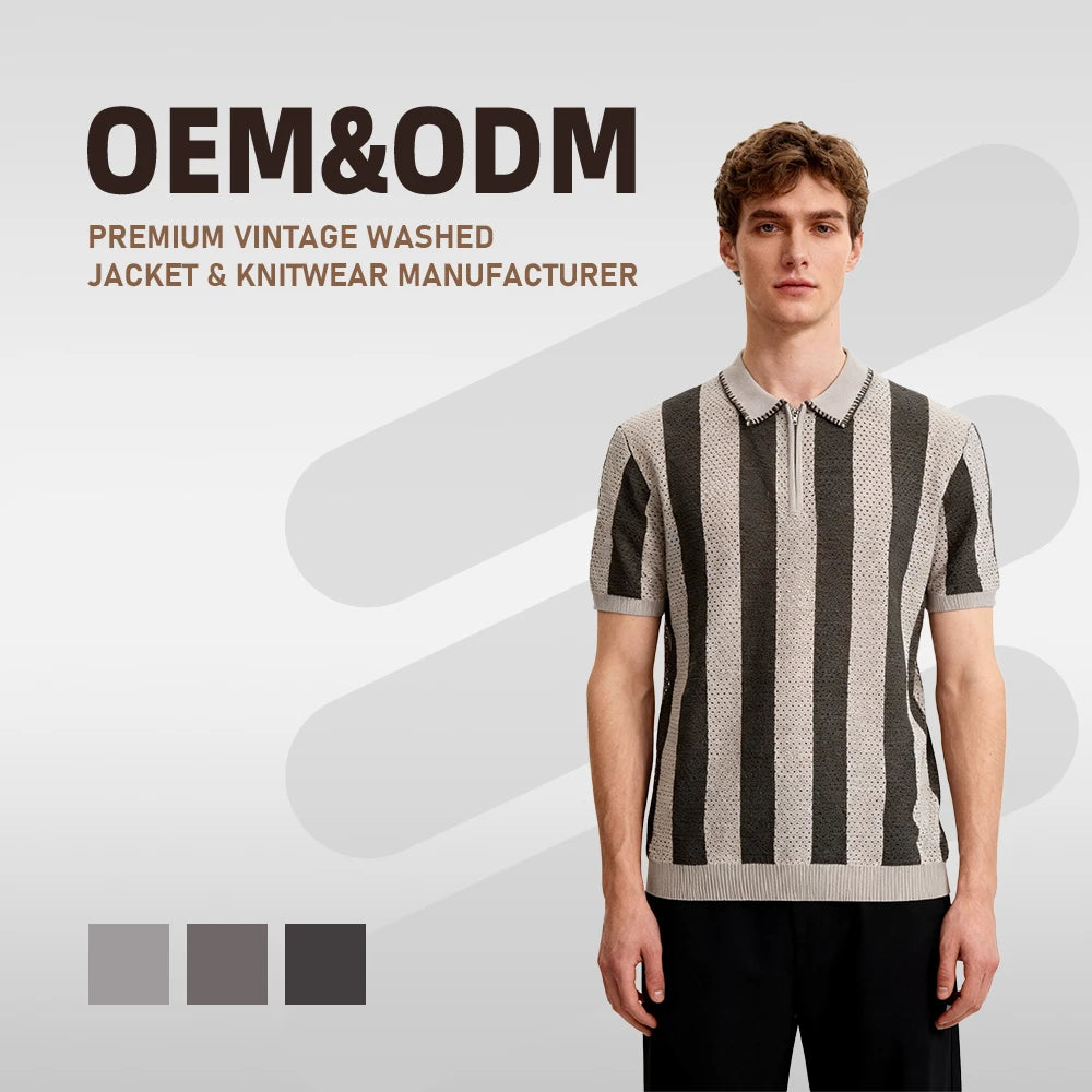 Men's High-End Anti-Pilling Fabric Summer Business for Polo Shirt Short-Sleeved Ice Silk Knitted Jersey T-Shirt Collar Solid Pat