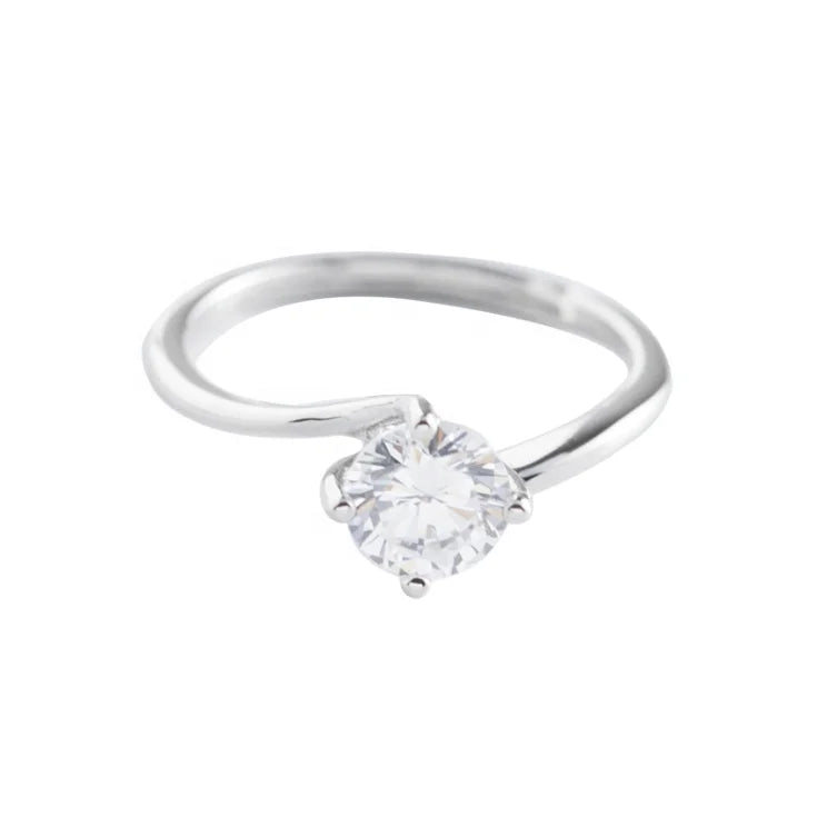 Isunni Custom Jewelry Hot Selling Model Decoration Mosang Stone S925 Sterling Silver Rings for Girls